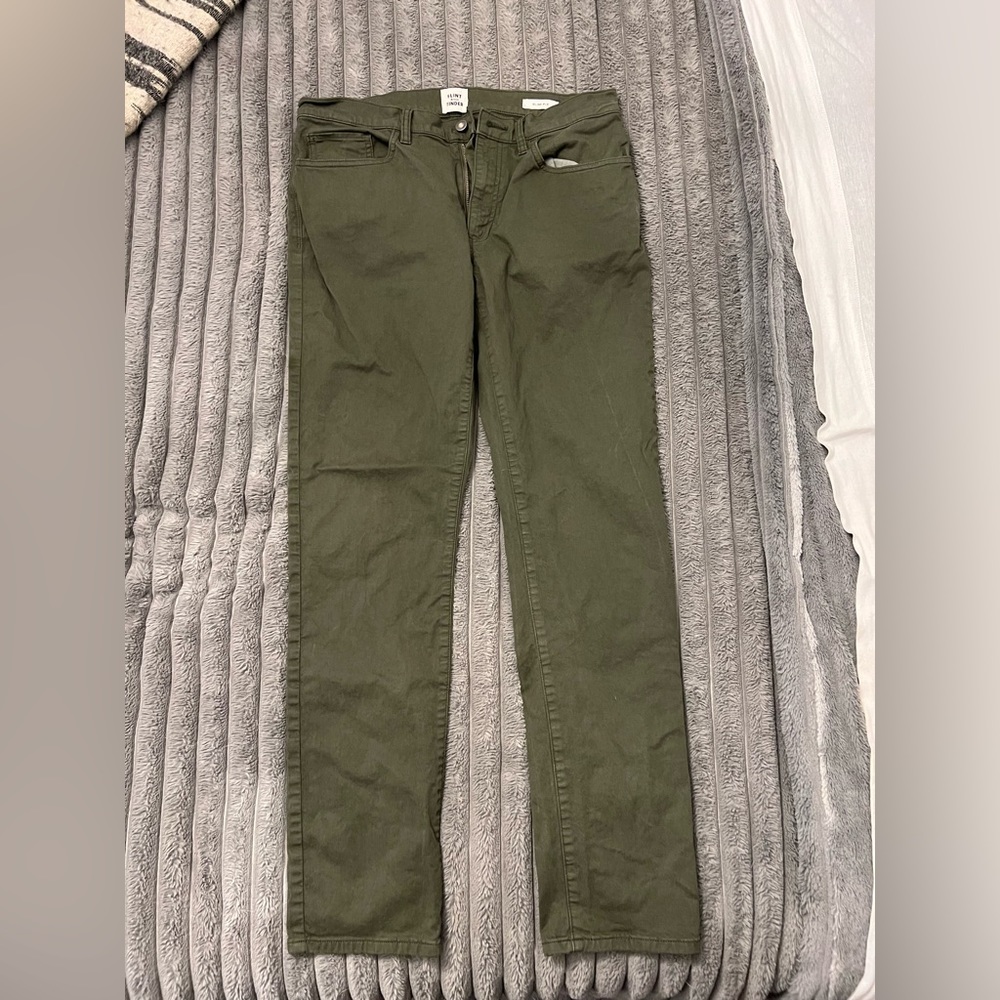 Flint and Tinder 365 Pants in Moss - Slim Fit 33x32